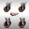 Service Caster 5 Inch SS High Temp Glass Filled Nylon Swivel Top Plate Caster Set with 2 Rigid SCC-SS20S514-GFNSHT-2-R-2 - alternate 1
